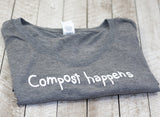 "Compost Happens" Women's V-Neck T-Shirt