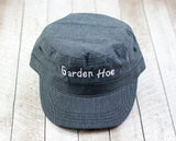 "Garden Hoe" Black/White Hounds Tooth Hat