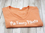 "Ms. Fancy Plants" Women's Crew Neck T-Shirt