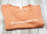 "Grow Your Own Way" Women's V-Neck T-Shirt